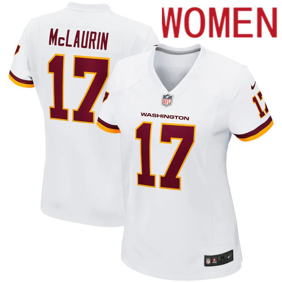 Cheap Women Washington Redskins 17 Terry McLaurin Nike White Game Player NFL Jersey